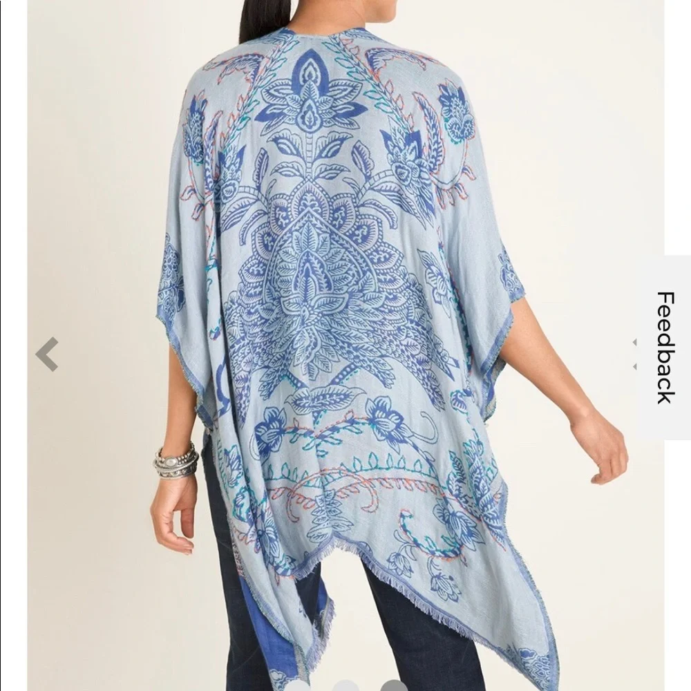 Chicos reversible ruana cover up - Picture 1 of 8